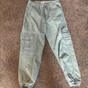 Womens Levi Green Cargo Pants
